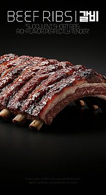 PSD 편집이미지 식재료 사람없음 신선 갈비 한우 갈비구이 소갈비 이미지편집 육류 소고기 구이 파일형식