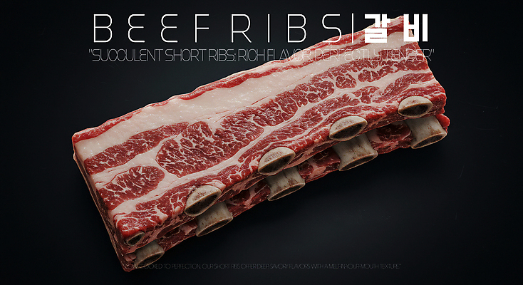 PSD 편집이미지 식재료 생고기 사람없음 신선 고급 갈비 한우 마블링 소갈비 이미지편집 컨셉 육류 소고기 파일형식