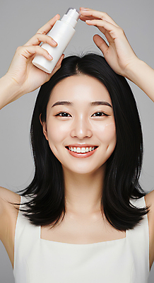 JPG 편집이미지 여자 한명 미소 상반신 성인 뷰티 화장품 피부관리 스킨케어 청순 의료성형뷰티 성인여자한명만 세럼 편집실사 AI인물포토 AI콘텐츠 1 컨셉 표정 사람 CG 여자한명만 성인여자만 파일형식 AI포토