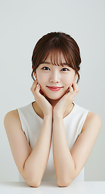 JPG 편집이미지 여자 한명 미소 상반신 성인 뷰티 턱괴기 피부관리 스킨케어 꽃받침 청순 의료성형뷰티 성인여자한명만 편집실사 IC뷰티큐레이션 AI인물포토 AI콘텐츠 1 컨셉 모션 표정 사람 손짓 CG 여자한명만 성인여자만 파일형식 AI포토