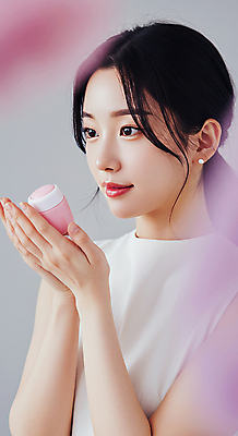 JPG 편집이미지 여자 한명 미소 들기 상반신 성인 뷰티 화장품 피부관리 스킨케어 수분크림 청순 의료성형뷰티 성인여자한명만 편집실사 AI인물포토 AI콘텐츠 1 컨셉 모션 표정 사람 CG 여자한명만 성인여자만 파일형식 AI포토