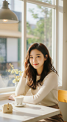 JPG 편집이미지 응시 여자 꽃 화분 의자 탁자 조명 한명 미소 앉기 상반신 성인 일상 햇빛 턱괴기 카페 커피잔 창가 베이지색 의료성형뷰티 성인여자한명만 편집실사 AI인물포토 AI콘텐츠 식물 1 시선 커피 컬러 가구 창문 모션 잔 표정 사람 라이프 태양 상점 CG 여자한명만 성인여자만 파일형식 AI포토