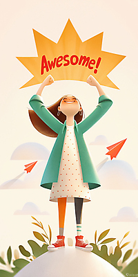 JPG 구름 여자 어린이 일러스트 한명 미소 소녀 햇빛 노란색 손들기 파이팅 희망 기쁨 꿈 풀잎 종이비행기 긍정 활기 소녀한명만 국내일러스트 AI일러스트 AI콘텐츠 자연요소 1 감정 컬러 컨셉 잎 모션 표정 사람 태양 풀_식물 종이접기 여자한명만 소녀만 파일형식