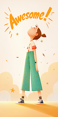 JPG 구름 여자 어린이 일러스트 한명 미소 소녀 햇빛 노란색 희망 기쁨 꿈 올려보기 긍정 활기 소녀한명만 국내일러스트 AI일러스트 AI콘텐츠 자연요소 1 감정 컬러 컨셉 모션 표정 사람 태양 여자한명만 소녀만 파일형식