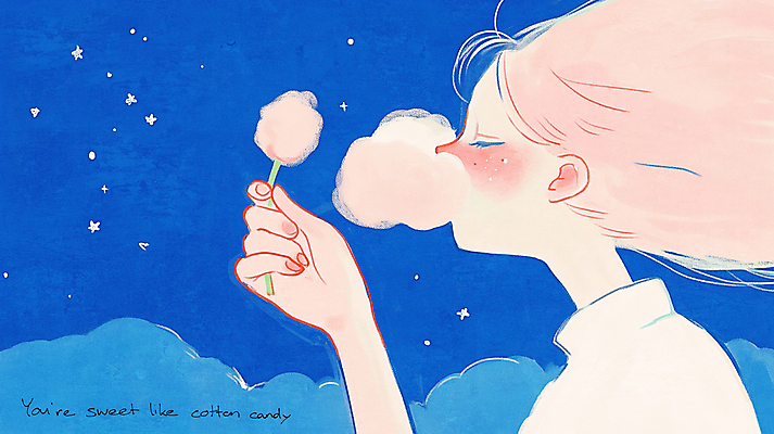 JPG 구름 손 여자 분홍색 일러스트 하늘 바람 한명 들기 성인 파란색 눈감음 달콤 솜사탕 성인여자한명만 국내일러스트 AI일러스트 AI콘텐츠 자연요소 1 컬러 모션 날씨 디저트 사람 신체부위 맛 여자한명만 성인여자만 파일형식