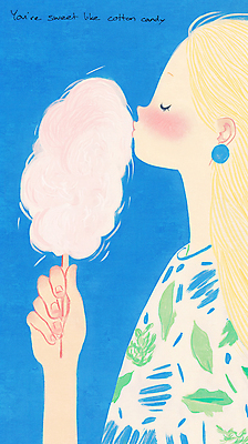 JPG 구름 손 여자 분홍색 일러스트 하늘 바람 한명 들기 상반신 성인 파란색 눈감음 달콤 먹기 솜사탕 성인여자한명만 국내일러스트 AI일러스트 AI콘텐츠 자연요소 1 컬러 모션 날씨 디저트 사람 신체부위 맛 여자한명만 성인여자만 파일형식