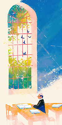 JPG 노년 남자 의자 일러스트 조류 실내 한명 앉기 상반신 파란색 햇빛 성당 평화 성경 고요 천주교 기도 책상 감성 신부복 신부님 노인남자한명만 국내일러스트 AI일러스트 AI콘텐츠 동물 1 종교 컬러 가구 컨셉 종교용품 종교건축 모션 사람 성인 내부 태양 남자한명만 노인남자만 파일형식