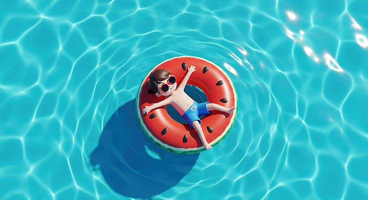 JPG 전신 편집이미지 남자 수영복 여유 물결 어린이 물놀이 팔벌리기 휴식 수영장 그림자 한명 소년 여름 파란색 선글라스 눕기 햇빛 수면 떠있는 튜브 수박모양 소년한명만 편집3D AI컴퓨터그래픽 AI콘텐츠 모양 1 옷 계절 감정 안경 컬러 컨셉 모션 놀이 사람 물 태양 3D 남자한명만 소년만 파일형식