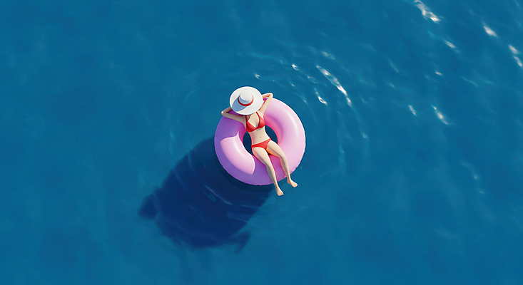 JPG 전신 편집이미지 여자 여유 물결 물놀이 휴식 수영장 그림자 한명 성인 여름 파란색 비키니 햇빛 평화 기댐 수면 떠있는 편안함 튜브 팔베개 챙모자 성인여자한명만 편집3D AI컴퓨터그래픽 AI콘텐츠 모자_잡화 1 계절 수영복 감정 컬러 컨셉 모션 놀이 사람 물 태양 3D 감각 여자한명만 성인여자만 파일형식