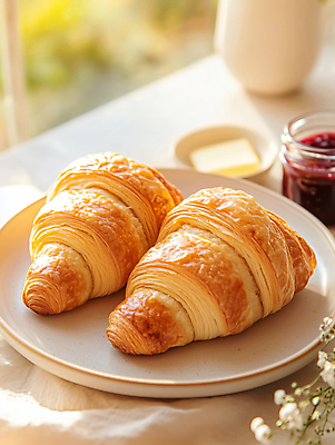 JPG 편집이미지 화초 탁자 디저트 따뜻함 사람없음 햇빛 갈색 카페 빵집 식탁보 아침식사 잼 크루아상 브런치 버터 페스츄리 편집실사 AI포토 AI콘텐츠 식물 음식 빵 컬러 가구 태양 상점 식사 소스_음식 CG 파일형식