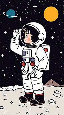 전신 여자 일러스트 직업캐릭터 한명 성인 반짝임 손들기 행성 우주비행사 달 우주복 달표면 성인여자한명만 국내일러스트 일러캐릭터 우주항공의날 AI파일 자연요소 직업 캐릭터 1 옷 기념일 모션 사람 우주 여자한명만 성인여자만 파일형식 벡터