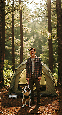 JPG 전신 나무 편집이미지 한마리 남자 여유 자연 휴식 텐트 한명 미소 성인 햇빛 캠핑 잡기 강아지 냄비 숲속 버너 힐링 목줄 의료성형뷰티 성인남자한명만 편집실사 AI인물포토 AI콘텐츠 식물 1 감정 컨셉 모션 레저 표정 캠핑도구 사람 반려동물 태양 개 솥 숲 CG 생태계 남자한명만 성인남자만 파일형식 반려용품 AI포토