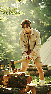 JPG 전신 나무 편집이미지 남자 자연 휴식 허리숙이기 텐트 한명 들기 잔디 성인 햇빛 캠핑 숲속 장작 힐링 도끼 나무토막 의료성형뷰티 성인남자한명만 캠핑의자 편집실사 AI인물포토 AI콘텐츠 식물 1 컨셉 의자 모션 레저 숙이기 캠핑도구 사람 태양 숲 CG 생태계 남자한명만 성인남자만 파일형식 AI포토