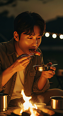 JPG 편집이미지 그릇 남자 젓가락 자연 불 휴식 육류 한명 들기 상반신 성인 어둠 캠핑 야간 바비큐 먹기 힐링 불판 고기구이 앞접시 의료성형뷰티 성인남자한명만 편집실사 AI인물포토 AI콘텐츠 자연요소 1 식기 접시 음식 컨셉 식재료 모션 레저 수저 사람 구이 CG 생태계 남자한명만 성인남자만 파일형식 AI포토