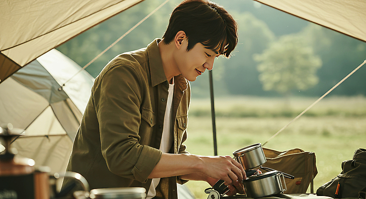 JPG 나무 편집이미지 그릇 남자 여유 자연 휴식 텐트 한명 미소 들기 잔디 성인 햇빛 캠핑 힐링 의료성형뷰티 성인남자한명만 편집실사 AI인물포토 AI콘텐츠 식물 1 식기 감정 컨셉 모션 레저 표정 캠핑도구 사람 태양 CG 생태계 남자한명만 성인남자만 파일형식 AI포토