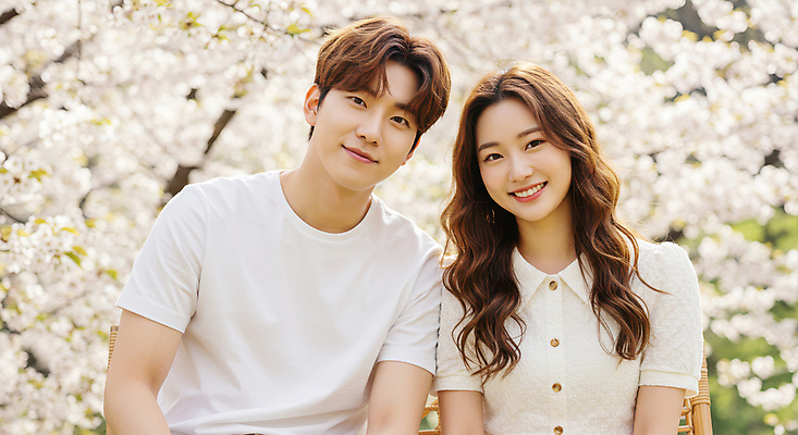 JPG 편집이미지 커플 공원 여자 남자 데이트 미소 상반신 성인 두명 봄 벚나무 의료성형뷰티 성인만 편집실사 AI인물포토 AI콘텐츠 나무 계절 공공시설 관계 표정 사람 벚꽃 CG 파일형식 AI포토
