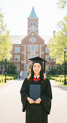 JPG 편집이미지 여자 학사모 성공 졸업식 졸업생 한명 미소 들기 상반신 성인 야외 건물 청춘 햇빛 검은색 기쁨 졸업가운 졸업장 대학교 졸업사진 기념사진 의료성형뷰티 성인여자한명만 편집실사 AI인물포토 AI콘텐츠 모자_잡화 1 건축물 감정 컬러 컨셉 졸업 학교 모션 표정 사람 태양 가운 CG 여자한명만 성인여자만 파일형식 AI포토
