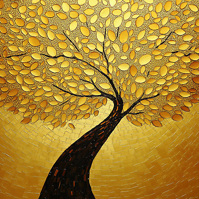 JPG 나무 편집이미지 사람없음 금색 그림 질감 작품 금전수 편집실사 식물 컬러 미술 CG 파일형식