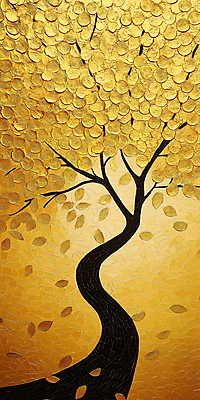 JPG 나무 편집이미지 곡선 사람없음 금색 그림 질감 작품 금전수 편집실사 식물 선 컬러 미술 CG 파일형식