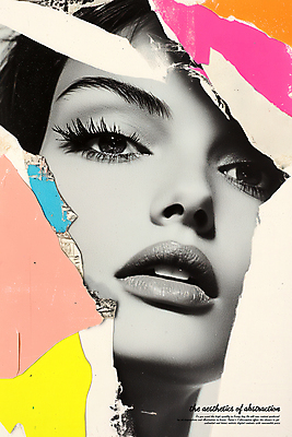 PSD 편집이미지 디자인 여자 포스터 얼굴 추상 흑백 한명 성인 컬러풀 빈티지 팝아트 콜라주 찢어짐 성인여자한명만 이미지편집 1 컬러 컨셉 무늬 모션 촬영기법 사람 신체부위 그림 여자한명만 성인여자만 파일형식