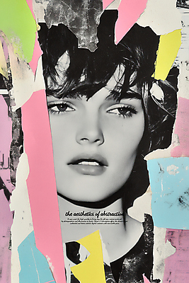 PSD 편집이미지 디자인 여자 포스터 얼굴 추상 흑백 한명 성인 컬러풀 빈티지 팝아트 콜라주 찢어짐 성인여자한명만 이미지편집 1 컬러 컨셉 무늬 모션 촬영기법 사람 신체부위 그림 여자한명만 성인여자만 파일형식