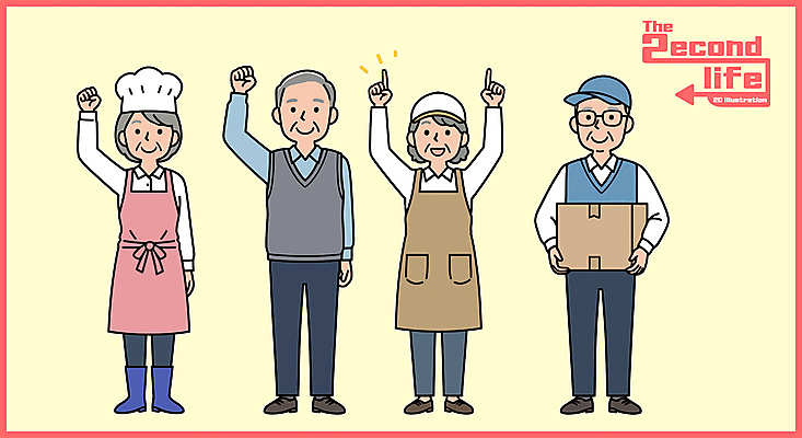 전신 여자 할아버지 노년 남자 화살표 할머니 일러스트 요리사모자 미소 들기 여러명 노란색 손들기 앞치마 택배기사 바리스타 실버취업 택배상자 캡모자 노인만 안경낌 일러캐릭터 AI파일 직업 캐릭터 모자_잡화 안경 컬러 다수 모션 표정 사람 성인 상자 요리사 구직 배달원 택배 성인만 파일형식 벡터