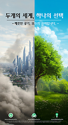 PSD 나무 구름 편집이미지 하늘 빌딩 잔디 사람없음 그린캠페인 맑음 도시 비교 오염 선택 연기 대기오염 이미지편집 자연요소 식물 캠페인 컨셉 날씨 건물 환경오염 파일형식