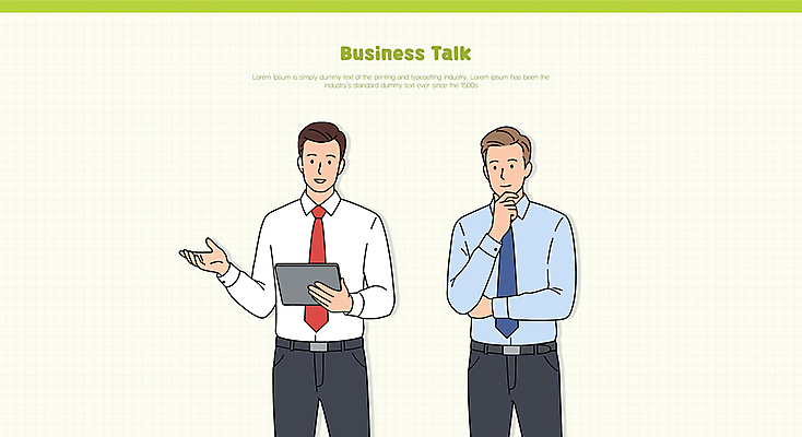 남자 일러스트 넥타이 미소 들기 정장 성인 두명 연두색 태블릿 손들기 비즈니스맨 성인남자만 국내일러스트 AI파일 잡화 옷 비즈니스 모션 표정 사람 초록색 전자제품 스마트기기 직장인 남자만 성인만 파일형식 벡터