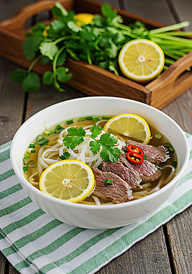 JPG 편집이미지 그릇 단면 육류 사람없음 고수 레몬 슬라이스 홍고추 베트남 쪽파 나무쟁반 나무탁자 동남아음식 쌀국수 쌀국수면 테이블매트 편집실사 AI포토 AI콘텐츠 식기 음식 과일 식재료 고추 탁자 쟁반 목재 동남아시아 식탁보 면류 향신료 CG 국수 파 베트남음식 파일형식