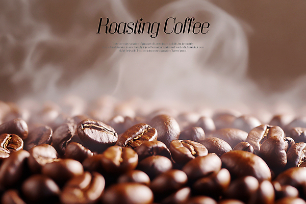 PSD 편집이미지 사람없음 갈색 원두 수증기 로스팅 이미지편집 커피 컬러 파일형식