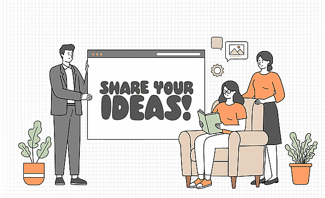 전신 식물 여자 남자 화분 말풍선 일러스트 회의 아이디어 대화 미소 들기 앉기 정장 성인 책 세명 소파 주황색 회색 잡기 비즈니스맨 비즈니스우먼 톱니바퀴 공유 인터넷창 성인만 안경낌 브레인스토밍 국내일러스트 AI파일 옷 안경 컬러 컨셉 인터넷 의자 비즈니스 모션 표정 말하기 사람 직장인 파일형식 벡터