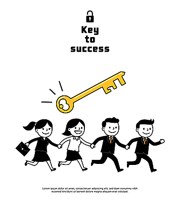 전신 여자 남자 서류가방 일러스트 성공 열쇠 자물쇠 미소 들기 정장 여러명 성인 달리기 손잡기 비즈니스맨 비즈니스우먼 오픈 목표 심플 성인만 국내일러스트 AI파일 옷 다수 컨셉 가방 비즈니스 모션 표정 사람 직장인 파일형식 벡터