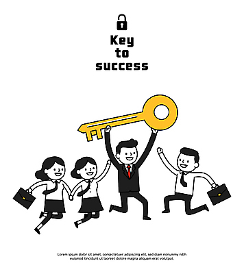 전신 여자 남자 서류가방 일러스트 성공 열쇠 자물쇠 미소 들기 정장 여러명 성인 손들기 손잡기 점프 비즈니스맨 비즈니스우먼 오픈 목표 심플 성인만 국내일러스트 AI파일 옷 다수 컨셉 가방 비즈니스 모션 표정 사람 직장인 파일형식 벡터