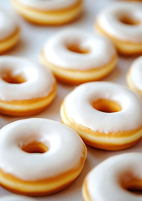 JPG 편집이미지 디저트 사람없음 흰색 배열 링도넛 아이싱 편집실사 AI포토 AI콘텐츠 음식 컬러 도넛 크림 CG 파일형식