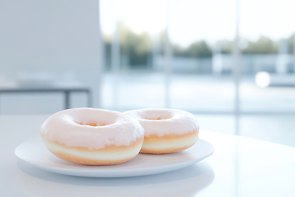 JPG 편집이미지 접시 창문 탁자 디저트 실내 사람없음 흰색 링도넛 아이싱 편집실사 AI포토 AI콘텐츠 식기 음식 컬러 가구 내부 도넛 크림 CG 파일형식