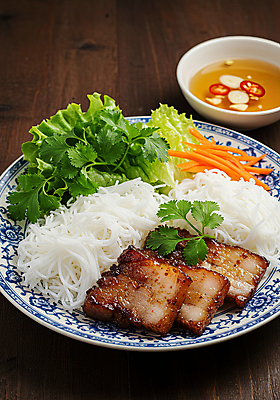 JPG 편집이미지 접시 돼지고기 사람없음 소스 고수 상추 홍고추 베트남 동남아음식 소스그릇 쌀국수면 분짜 당근채 편집실사 AI포토 AI콘텐츠 그릇 식기 음식 채소 고추 육류 동남아시아 당근 면류 양념 향신료 CG 베트남음식 파일형식