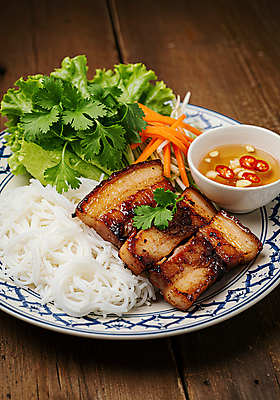 JPG 편집이미지 접시 돼지고기 사람없음 소스 고수 상추 홍고추 베트남 동남아음식 소스그릇 쌀국수면 분짜 당근채 편집실사 AI포토 AI콘텐츠 그릇 식기 음식 채소 고추 육류 동남아시아 당근 면류 양념 향신료 CG 베트남음식 파일형식