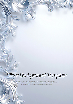 PSD 편집이미지 백그라운드 사람없음 은색 질감 광택 엔틱문양 이미지편집 문양 컬러 파일형식