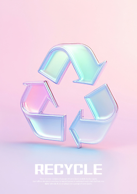 PSD 편집이미지 분홍색 사람없음 3D 자연보호 심볼 그라데이션 홀로그램 재활용표시 편집3D 컬러 자연 표시 재활용 보호 디지털합성 파일형식