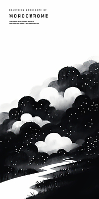 PSD 구름 실루엣 길 일러스트 밤하늘 흑백 잔디 사람없음 스케치 감성 경관 국내일러스트 자연요소 식물 컨셉 하늘 촬영기법 미술 풍경 야간 파일형식