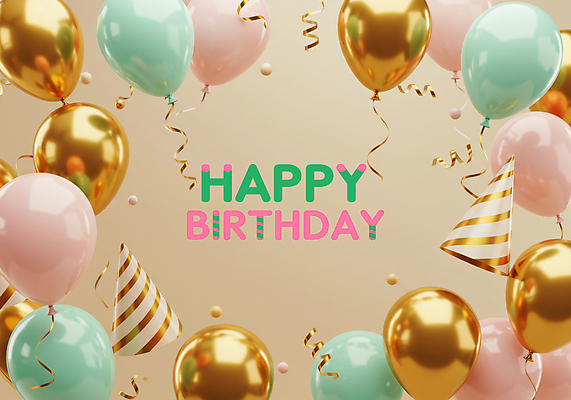 PSD 편집이미지 프레임 이벤트 사람없음 노란색 고깔모자 꽃가루 광택 생일축하 풍선 이미지편집 모자_잡화 컬러 축하 생일 가루 파일형식