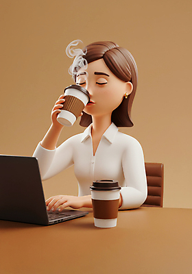 JPG 편집이미지 여자 의자 피곤 한명 들기 앉기 상반신 성인 노트북 사무실 갈색 3D 눈감음 마시기 타이핑 업무 직장인 수증기 책상 아메리카노 카페인 테이크아웃컵 성인여자한명만 편집3D AI컴퓨터그래픽 AI콘텐츠 직업 1 커피 컬러 가구 컨셉 비즈니스 모션 사람 컵 전자제품 작업 디지털합성 여자한명만 성인여자만 파일형식