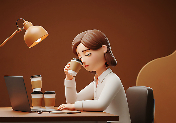 JPG 편집이미지 여자 의자 피곤 한명 들기 앉기 상반신 성인 노트북 사무실 펜 갈색 3D 공책 스탠드 업무 직장인 책상 아메리카노 카페인 테이크아웃컵 성인여자한명만 편집3D AI컴퓨터그래픽 AI콘텐츠 직업 1 커피 컬러 가구 컨셉 비즈니스 모션 문구용품 조명 사람 컵 전자제품 필기구 작업 디지털합성 여자한명만 성인여자만 파일형식