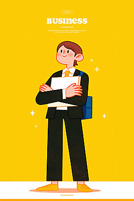 전신 PSD 남자 가방 일러스트 한명 미소 들기 정장 성인 반짝임 노란색 비즈니스맨 문서 성인남자한명만 일러캐릭터 캐릭터 1 잡화 옷 컬러 비즈니스 모션 표정 사람 직장인 남자한명만 성인남자만 파일형식