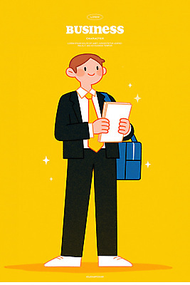 전신 PSD 남자 가방 일러스트 한명 미소 들기 정장 성인 반짝임 노란색 비즈니스맨 문서 성인남자한명만 일러캐릭터 캐릭터 1 잡화 옷 컬러 비즈니스 모션 표정 사람 직장인 남자한명만 성인남자만 파일형식
