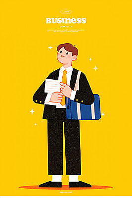 전신 PSD 남자 가방 일러스트 한명 미소 정장 성인 반짝임 노란색 비즈니스맨 문서 성인남자한명만 일러캐릭터 캐릭터 1 잡화 옷 컬러 비즈니스 모션 표정 사람 직장인 남자한명만 성인남자만 파일형식
