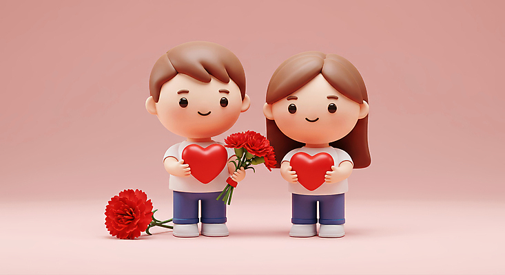 JPG 전신 편집이미지 여자 남자 어린이 분홍색 사랑 미소 들기 소녀 소년 두명 하트 어버이날 스승의날 카네이션 감사 가정의달 어린이만 편집3D AI컴퓨터그래픽 AI콘텐츠 모양 기념일 꽃 감정 컬러 모션 표정 사람 3D 5월 파일형식