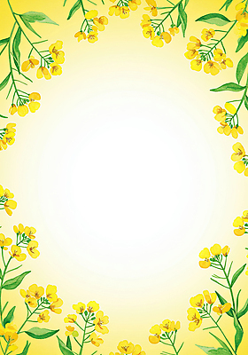 JPG 잎 일러스트 수채화 사람없음 노란색 유채 원형프레임 꽃프레임 카피스페이스 국내일러스트 AI일러스트 AI콘텐츠 식물 꽃 컬러 프레임 공백 원형 파일형식