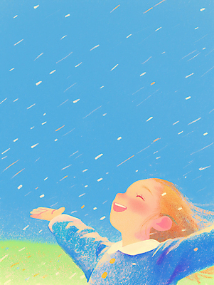 JPG 여자 어린이 일러스트 우산 하늘 팔벌리기 한명 미소 들기 소녀 잔디 초원 상반신 올려보기 봄비 소녀한명만 국내일러스트 AI일러스트 AI콘텐츠 식물 1 모션 표정 사람 봄 비_날씨 여자한명만 소녀만 파일형식