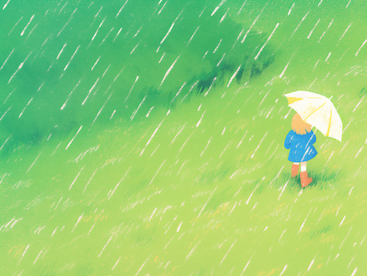 JPG 전신 여자 어린이 일러스트 우산 장화 한명 들기 소녀 잔디 초원 봄비 우비 소녀한명만 국내일러스트 AI일러스트 AI콘텐츠 식물 1 옷 신발 모션 사람 봄 비_날씨 여자한명만 소녀만 파일형식